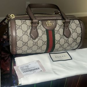 Gucci GG Supreme Ophidia Web Boston Bag- BNIB